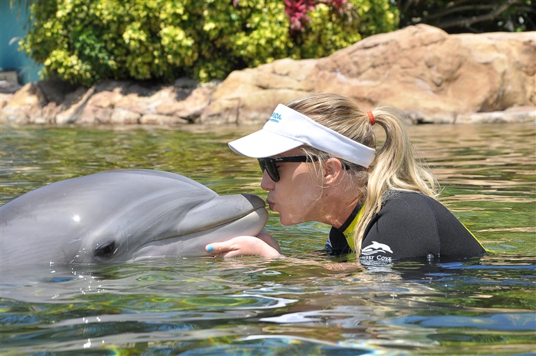 Kara Franker and Dolphin